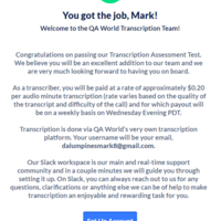 QA World (Getting The Job)