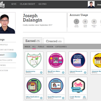 Credly earned badges from Online Courses