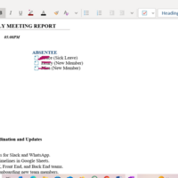 Meeting Report