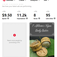 Pinterest ads campaign result