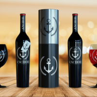Wine Bottle and Glass Design
