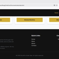 Guitar Affilliate Website part 3