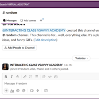 Communication and collaboration with slack