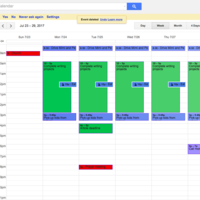 I managed schedules using Google Calendar