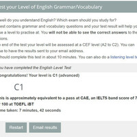 ENGLISH PROFICIENCY TEST RESULT