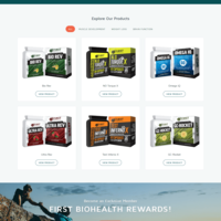 Health supplement eComm website design, and html/css build