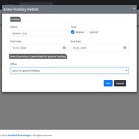 Microfinance management Registering holiday