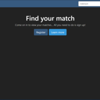 DatingApp Home page