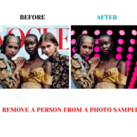 Removed person from a  photo sample.