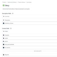 Jira issue type setting